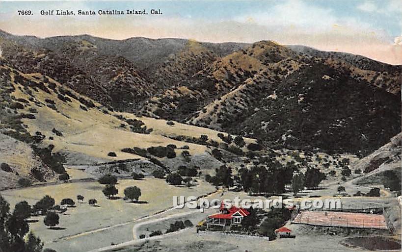 Golf Links - Santa Catalina Island, California CA Postcard