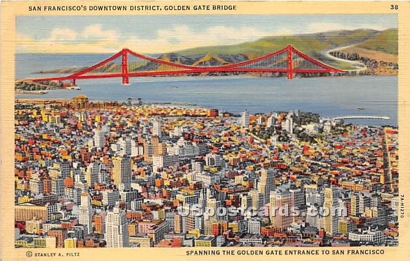 Golden Gate Bridge - San Francisco, California CA Postcard