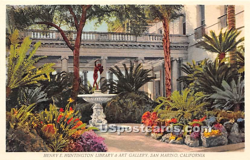 Henry E Huntington Library & Art Gallery - San Marino, California CA Postcard