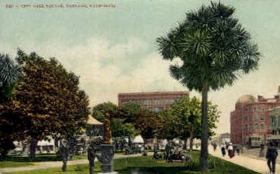 City Hall Square - Oakland, California CA Postcard
