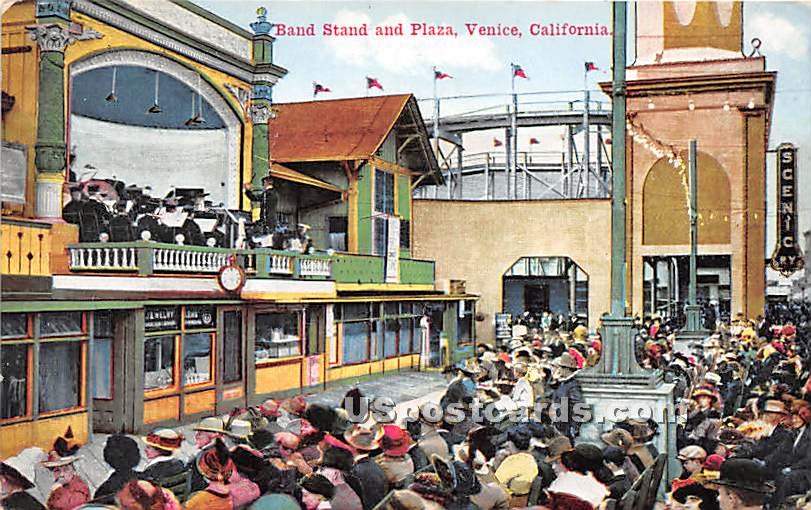 Band Stand & Plaza - Venice, California CA Postcard