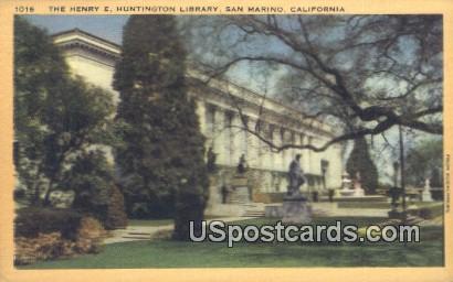 Henry E Huntington Library - San Marino, California CA Postcard