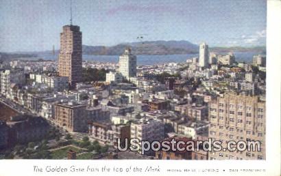 Golden Gate, Top of the Mark - San Francisco, California CA Postcard