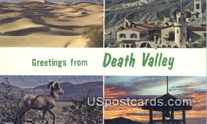 Death Valley, California, Postcard       ;       Death Valley, CA