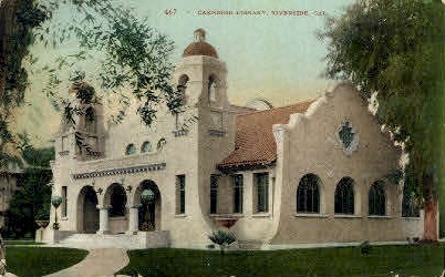 Carnegie Library - Riverside, California CA Postcard