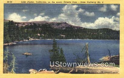 Lake Alpine - Ebbetts Pass, California CA Postcard