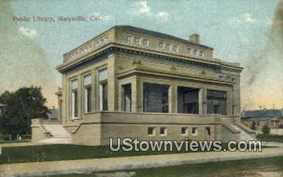 Public Library - Marysville, California CA Postcard