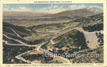 Lake Arrowhead - San Bernardino Mts., California CA Postcard