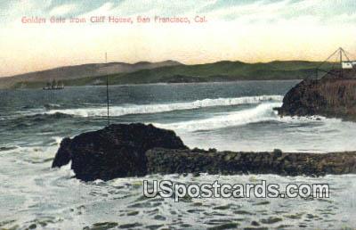 Golden Gate, Cliff House - San Francisco, California CA Postcard
