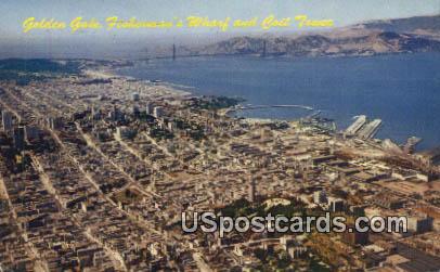 Golden Gate, Fisherman's Wharf - San Francisco, California CA Postcard