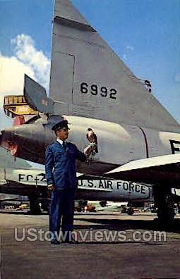 Falcon and F-104 Aircraft - Colorado Springs Postcards, Colorado CO Postcard