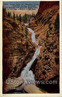 Seven Falls  - Colorado Springs Postcards, Colorado CO Postcard