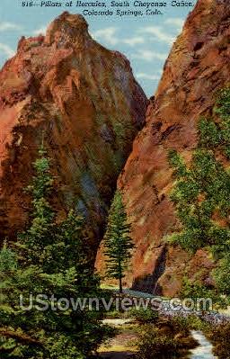 South Cheyenne Canon - Colorado Springs Postcards, Colorado CO Postcard