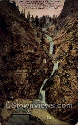 Seven Falls - Colorado Springs Postcards, Colorado CO Postcard