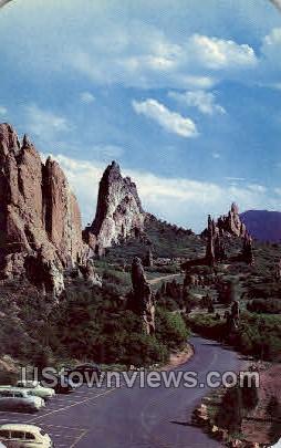 Garden of the Gods - Colorado Springs Postcards, Colorado CO Postcard