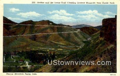 Golden, Lariat Trial Climbing - Denver Mountain Parks, Colorado CO Postcard