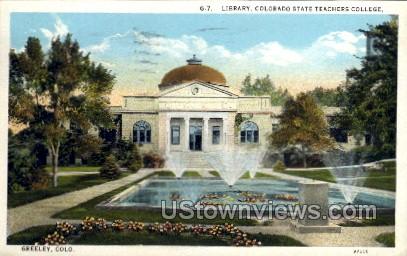 Library Colorado State Teachers College - Greeley Postcard