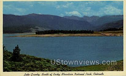 Lake Granby, South of Rocky Mountain National Park - Colorado CO Postcard