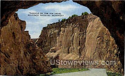 Tunnels on the Rim Drive - Grand Junction, Colorado CO Postcard