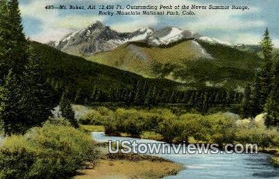 Mt Baker - Rocky Mountain National Park, Colorado CO Postcard
