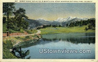 Mummy Range, Mary's Lake - Rocky Mountain National Park, Colorado CO Postcard