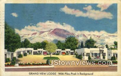 Grand View Lodge - Pikes Peak, Colorado CO Postcard