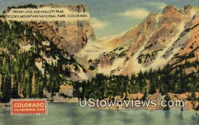 Dream Lake, Hallett Peak - Rocky Mountain National Park, Colorado CO Postcard