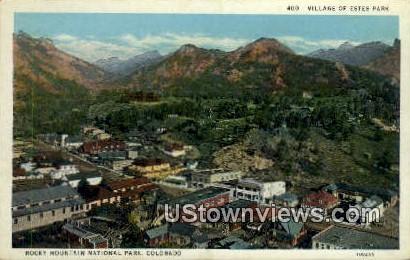 Village of Estes Park - Rocky Mountain National Park, Colorado CO Postcard
