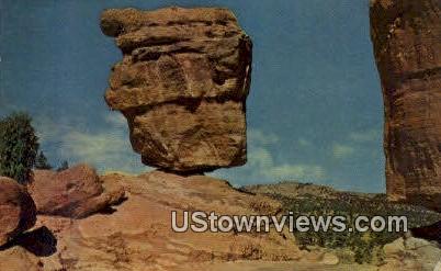 Balanced Rock - Garden of the Gods, Colorado CO Postcard
