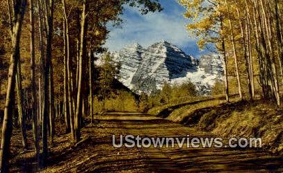 Golden Trail to the Bells - Aspen, Colorado CO Postcard