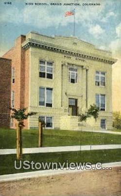 High School, Grand Junction - Colorado CO Postcard