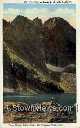 Chasm Lake - Rocky Mountain National Park, Colorado CO Postcard
