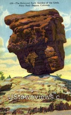 Balanced Rock - Garden of the Gods, Colorado CO Postcard