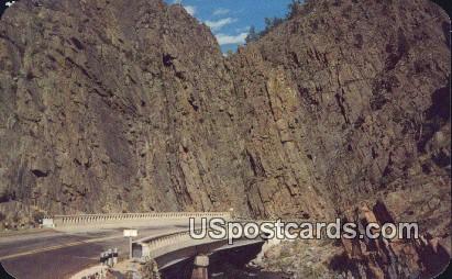 Curved Bridge, Big Thompson Canon - Rocky Mountain National Park, Colorado CO Postcard