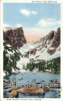 Dream Lake, Estes Park - Rocky Mountain National Park, Colorado CO Postcard