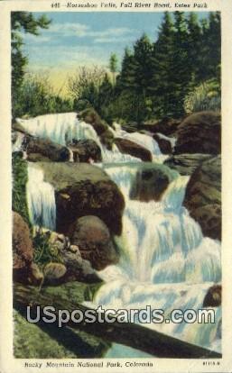 Horseshore Falls, Estes Park - Rocky Mountain National Park, Colorado CO Postcard