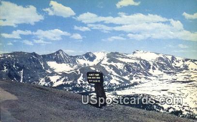 Highest Point, Trail Ridge - Rocky Mountain National Park, Colorado CO Postcard