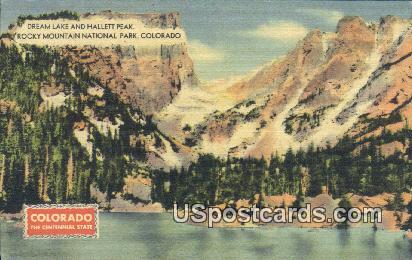 Dream Lake & Hallett Peak - Rocky Mountain National Park, Colorado CO Postcard