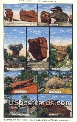 Balanced Rock - Colorado Springs Postcards, Colorado CO Postcard