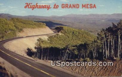 Highway - Grand Mesa, Colorado CO Postcard