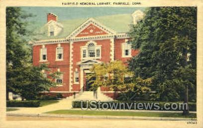 Fairfield Memorial Library - Connecticut CT Postcard