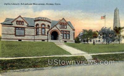 Public Library - Groton, Connecticut CT Postcard