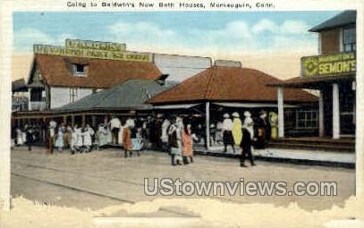 Baldwin's New Bath House - Momauguin, Connecticut CT Postcard