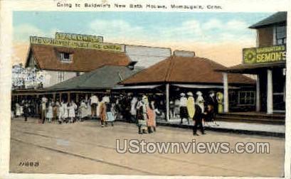 Baldwin's New Bath House - Momauguin, Connecticut CT Postcard