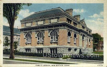 Public Library - New Britain, Connecticut CT Postcard