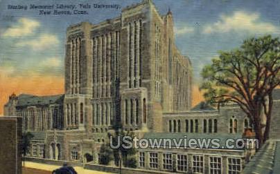 Sterliing Memorial Library Yale - New Haven, Connecticut CT Postcard