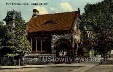 Public Library - New London, Connecticut CT Postcard