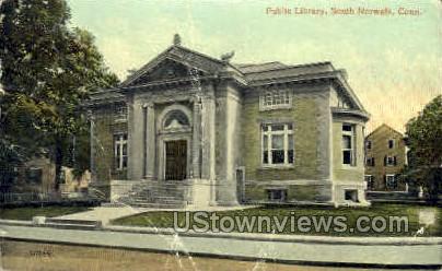 Public Library - South Norwalk, Connecticut CT Postcard