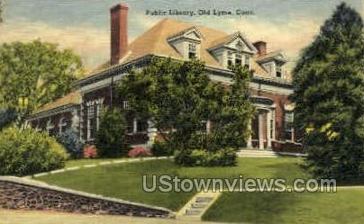 Public Library - Old Lyme, Connecticut CT Postcard