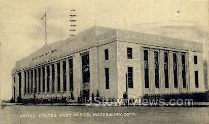 United States Post Office - Waterbury, Connecticut CT Postcard